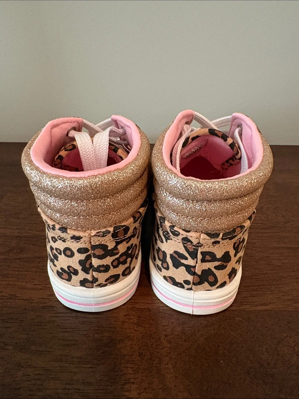 Carter's Leopard Print High-Top Sneakers with Pink Lining